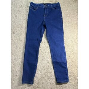 Simply Vera Vera Wang Skinny Jeans Women 10 Mid Rise Dark Blue Denim Preppy